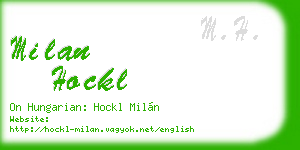 milan hockl business card