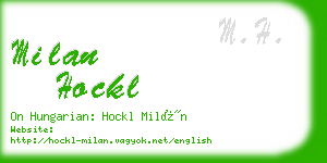 milan hockl business card